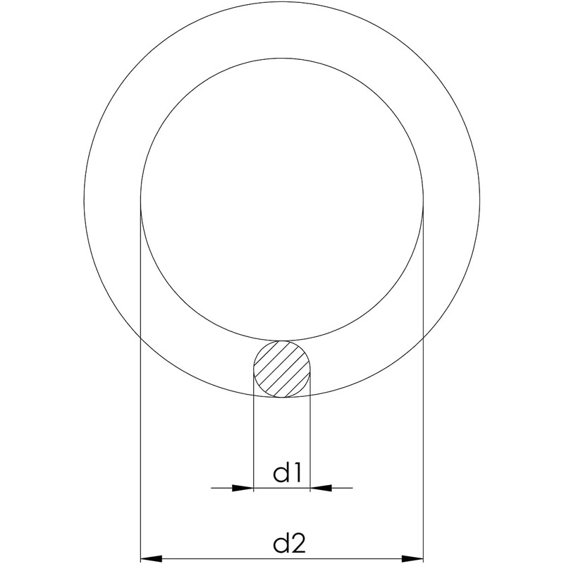 Design61 4 x Steel O-Ring Round Rings Metal Ring Round