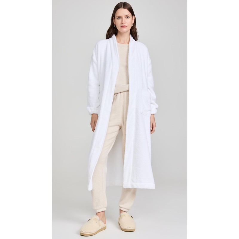 Lunya Women's Spa Terry Robe, Sincere White, M