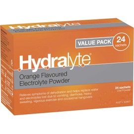 Hydralyte Orange Electrolyte Powder - 24 Packets
