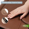 POPRUN Portfolio Binder with Zipper, Leather Padfolio Document Organizer with