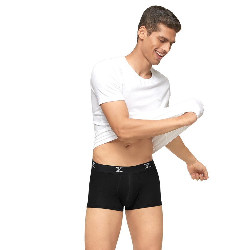 XYXX Men's Ace Micromodal Regular Fit Solid Antimicrobial Swimming Trunks