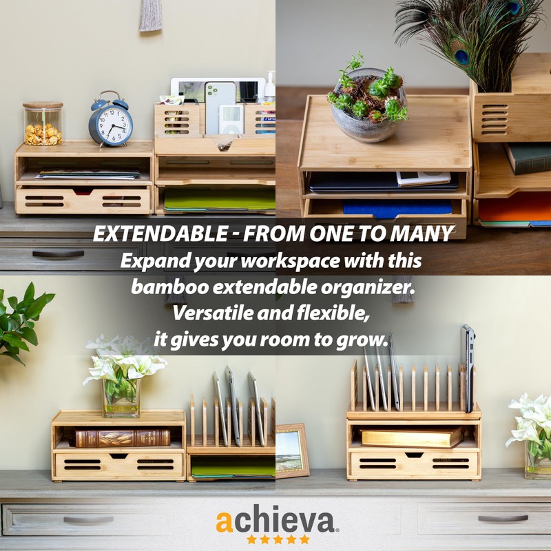 Achieva Bamboo Organizer with Drawer (71005)