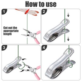 Kleeblatt Butterfly Clip 12pcs - Hair Accessories, Garden Decor, and Outdoor Decorative Stakes - Ideal for Garden & Patio Enhancement