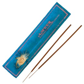 Bodhi® Premium Amber Incense Sticks from Nepal, Chemical-Free, 100% Natural, Pack of 15