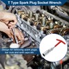 Hihaha T-Handle Spark Plug Socket Wrench Wrench Remover for Car
