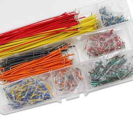 840 Pieces Jumper Wire Kit, lyfLux 14 Lengths Assorted Breadboard Jumper Wire with Free Box (2-125 mm, 14 Lengths, Each 60)