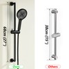 DOUBLUOEG Hand Shower with Slide Bar, Matte Black 26 Inch