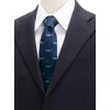[COLORATA] Carolata Shark Pattern Necktie (100% Silk / Jacquard Woven),