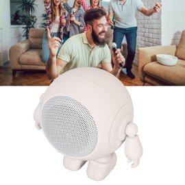 Zopsc Portable Bluetooth Speaker, Cute Robot Shape Bluetooth Speaker for Home Party Outdoor, Stereo Small Speaker Teens Teenage Girls Boys (White)