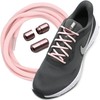 Run out sports Elastic Laces With Metal Fastener, No Bow, Elastic, Without Tying, Quick Lock With Metal Capsule, pink