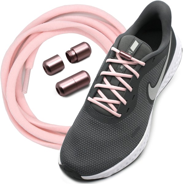 Run out sports Elastic Laces With Metal Fastener, No Bow,