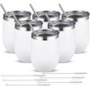 12 oz Double Wall Insulated Stainless Steel Wine Tumblers Blanks