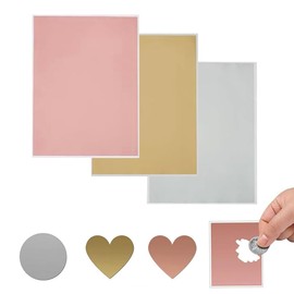 ZORTVUL Pack of 3 Large Scratch Stickers, DIY Scratch Cards and Golden Ticket 27 x 20 mm Rub on Sticker for Wedding Christmas Birthdays Pregnancy