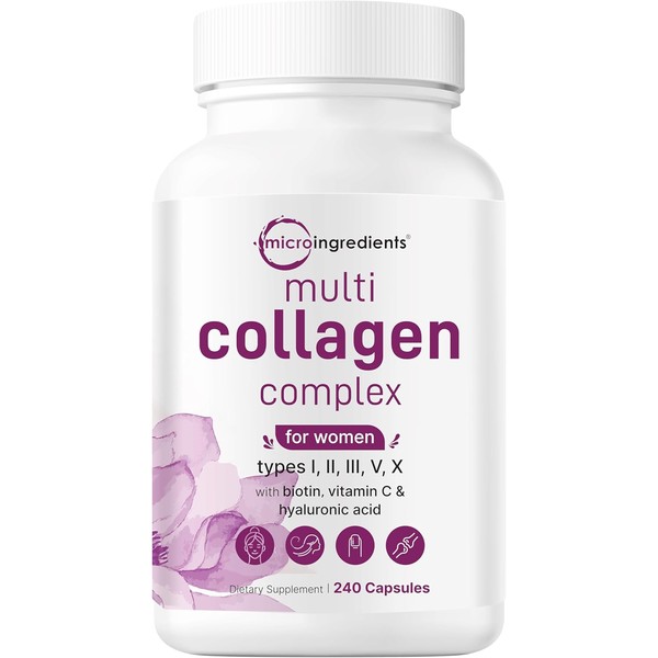 Micro Ingredients Multi Collagen Complex for Women, 240 Capsules |