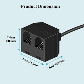 Telephone Training Splitter for RJ9 Headset, Phone Jack Splitter for Landline Telephone Plantronics, Polycom, Nortel Meridican, Norstar, Avaya, GE and Other IP Phones