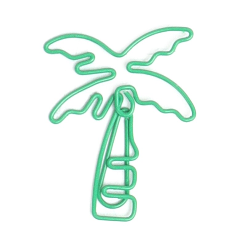 100pcs Paper Clips Portable Mini Electroplating Green Tree Pink Strawberry