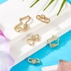 Pandahall 5Pcs 18K Gold Plated Screw Carabiner Lock Charm Clasps