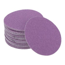 HEROFFIX 50 Pcs Car Wood Sanding Discs Smoothing Hook & Loop Sandpaper for Woodworking, Automotive Refinishing 3.94" 60 Grit Purple Aluminum Oxide