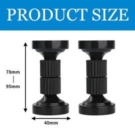 aqlbhz 2 PCS Headboard Stoppers Bed Wall Stoppers Adjustable Headboard Stoppers Adjustable Threaded Bed Frame Anti-Shake Tool for Bed Suitable for Home Room Wall Beds Cabinets Sofas (Black)