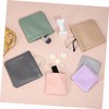 Tofficu 6pcs PU Leather Earphone Pouches Small Cosmetic Bags for