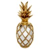 Deco 79 Glass Fruit Pineapple Sculpture with Mirror Accents, 5"