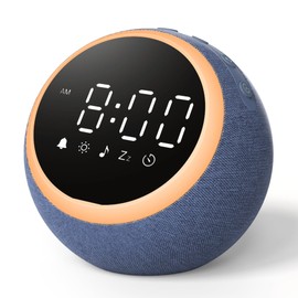 Dreamegg White Noise Machine - Sound Machine for Adults & Light Sleepers, Alarm Clock & Night Light, 25 Soothing Sounds, 7 Wake-Up Tones, Dimmable Display, White Pink Brown Noise for Sleep, Navy Blue