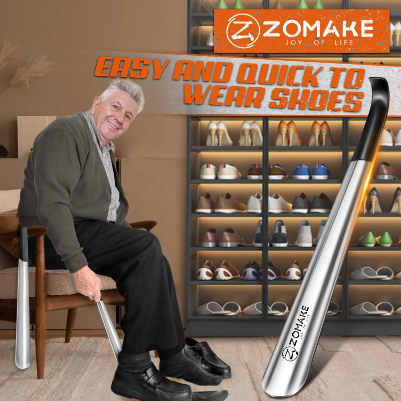 Zomake Shoe Horn Long Handle For Seniors 2 Pack,metal Long