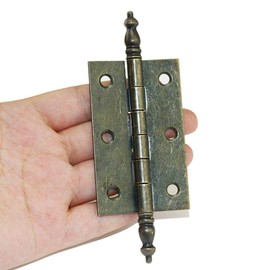 4 Sets Folding Butt Hinges Antique Bronze Hinge Vintage Hardware with Screws for Doors Windows Cabinet Cupboard Wardrobe Wooden Boxes Jewelry Case Chest Big Size (Length:4-3/4" Width:1-3/4")