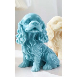 Labrador Candle Mold Dog Silicone Wave Spiral Candle Mold - Silicone Resin Casting Molds for Candle & Resin & Soap Craft Supplies