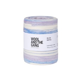 Wool and the Gang Ra-Ra Raffia Stripe, Cloud Burst Stripe, 100 g, DK Double Knitting