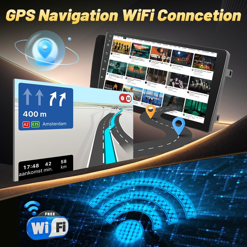 2+64G Wireless Carplay Android Car Stereo for Volvo XC70/V70/S60 2004-2007