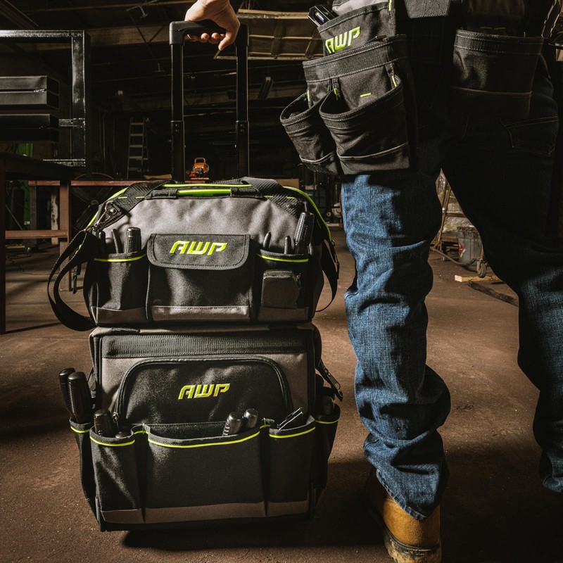 AWP Rolling Tool Bag Durable Tool Tote Water-Resistant Organizer for