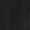 Durable Solid Pinewood Garden Planter 27.6x27.6x27.6 in Black Flower Pots
