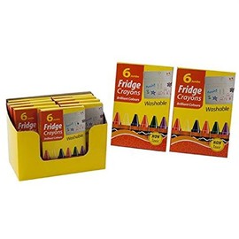 PMS 6PC PACK JUMBO LOCKER/FRIDGE WASHABLE CRAYONS W/BOX.12PD