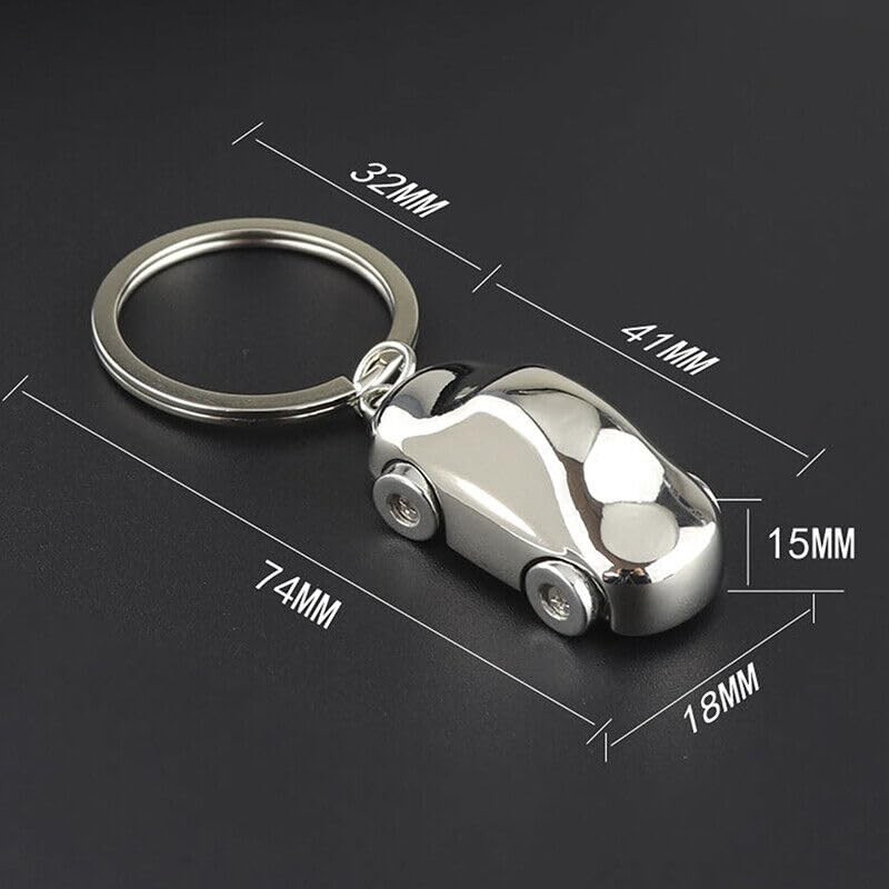 Freedale Silver 3D Car Auto Keyring Motor Car Key Chain