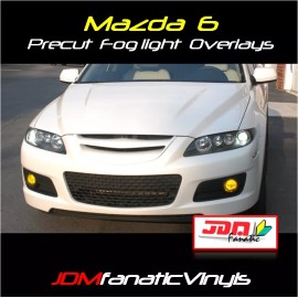JDMFV 03-08 Mazda 6 SPEED Fog light JDM Yellow Overlays TINT