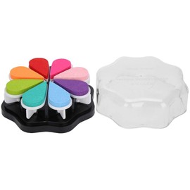 Cikonielf Stamp Pad Set Washable Stamp Pad Fingerprints DIY Hand Stamp Print Pad for Canvas Wedding, Paper Craft Fabric, Scrapbook, Birthday (1015 Happy Time)