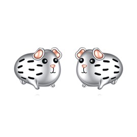 VONALA Pet Hamster Earrings 925 Sterling Silver Cute Animal Guinea Jewelry Gifts for Women