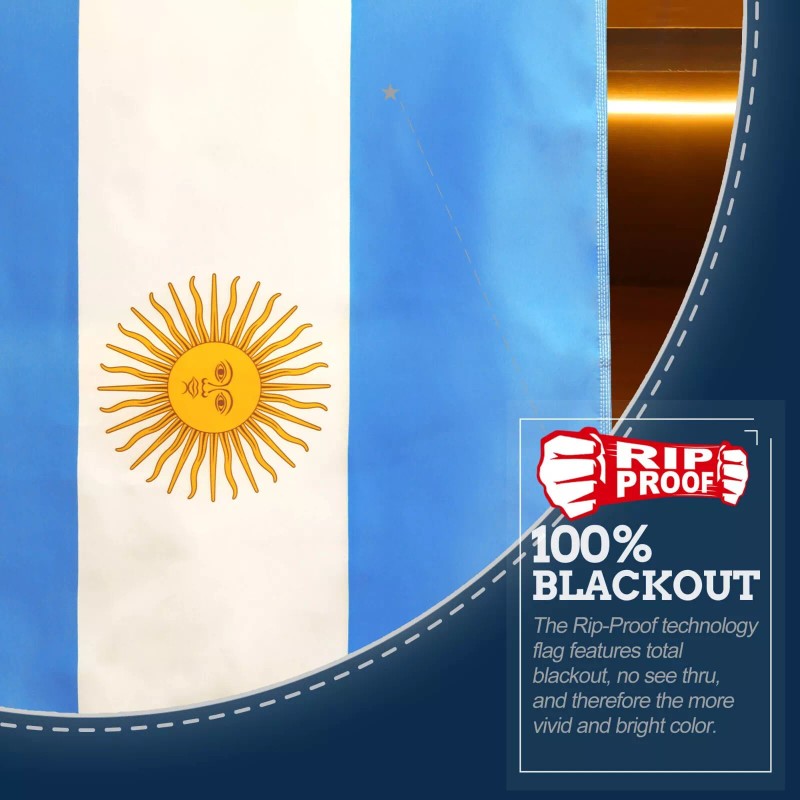 Anley Rip-Proof Double Sided 3-Ply Argentina Flag 3x5 Ft -