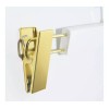 Exhivit Gancho Recto De Madera C/pinza Color Blanco Con 5