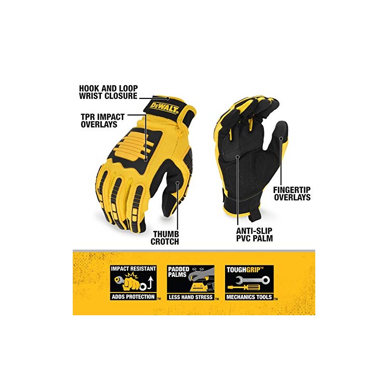 DeWalt DPG781 - Guantes de trabajo mecánicos (talla M)