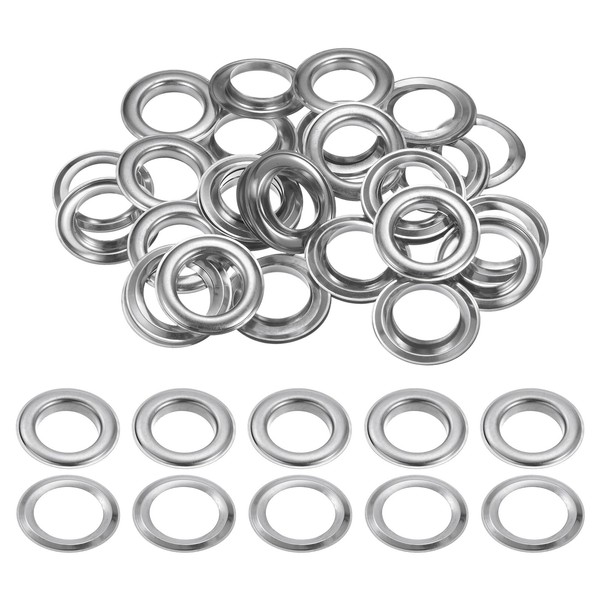 sourcing map 20Set Grommets Eyelets with Washers 20mm Copper Metal