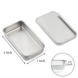 Empty Slide Top Tin Containers for Lip Balm, Crafts, Storage Kit - .25oz, 6 Pack
