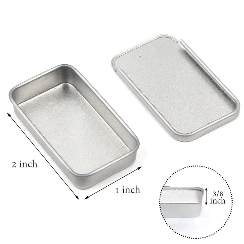 Empty Slide Top Tin Containers for Lip Balm, Crafts, Storage