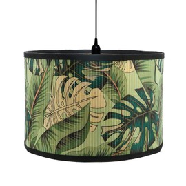 Crapyt Decorative Lamp Shades Round Lamp Shade Unique Lamp Shade for Chandeliers, Floor Lamps, Table Lamps 11.81"×7.87" Bamboo Lamp Shade E27(Pattern F)