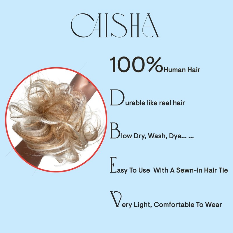 CAISHA 100% HUMAN HAIR Scrunchie Hair Piece Updo Braid Hair