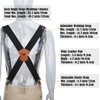 WELKINLAND 2-Piece Sets Black & Brown Work Suspenders, Heavy Duty