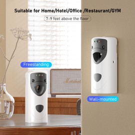 HOUSEHOLD WORLD Automatic Air Freshener Spray Dispenser With Remote Programmable Fragrance Dispenser Fit for Spray Refills | Wall Mount Aerosol Dispenser Spray for Bathroom, Hotel, Commercial Place