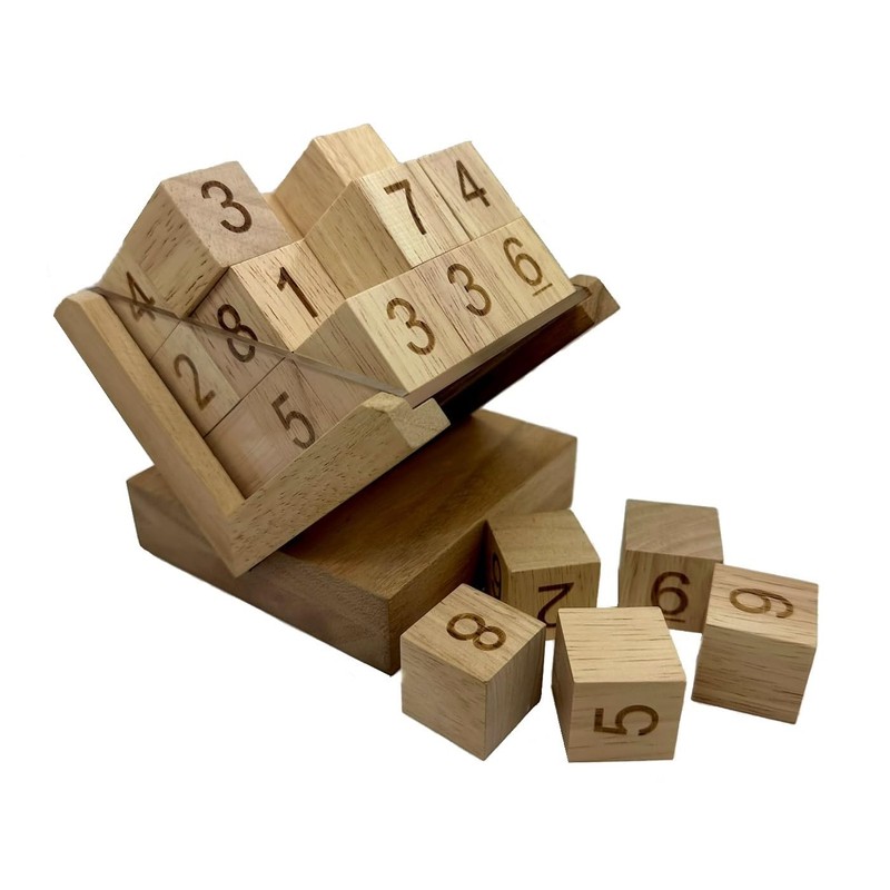 3D Wooden Sudoku Cube Puzzle and Game