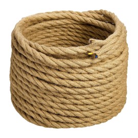 GreenSun LED Lighting Linen Electric Cable 3 Core 3x 0.75 mm2 Electric Cable Twisted Textile Coated Twisted Fabric Cable Power Cable DIY for Lighting Pendant Lamp